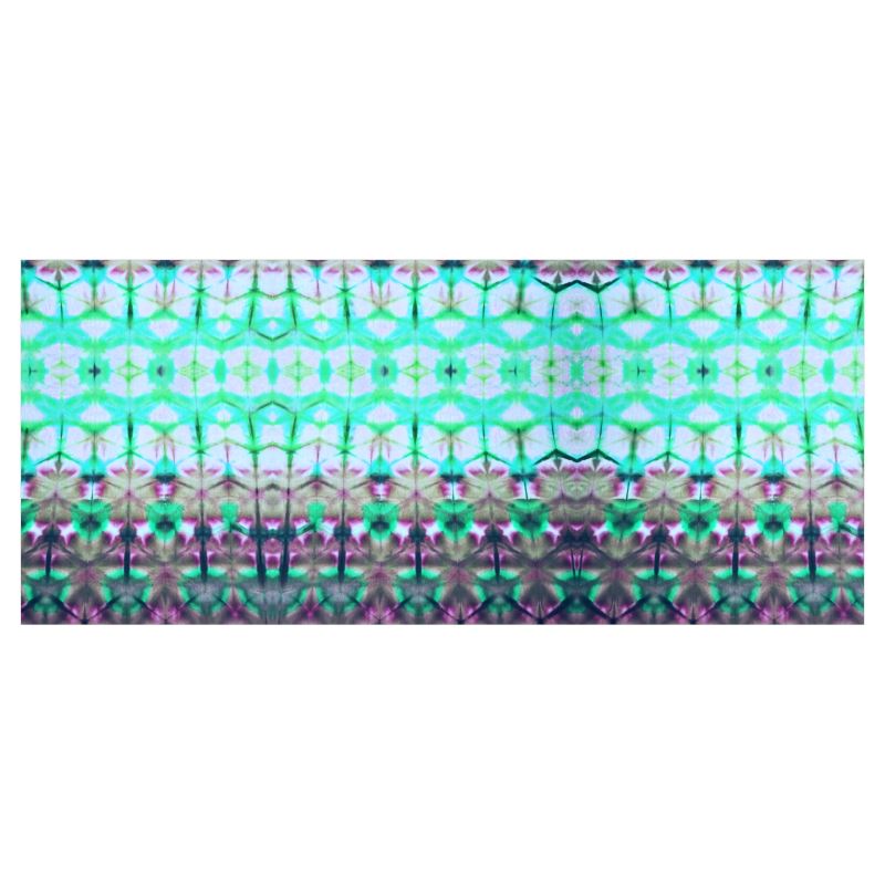Shibori tie-dye printed leather