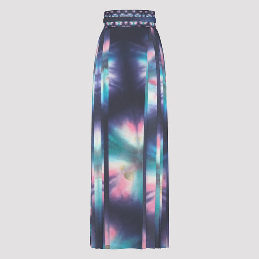 Shibori Women's Traditional Chinese Pleated Skirt