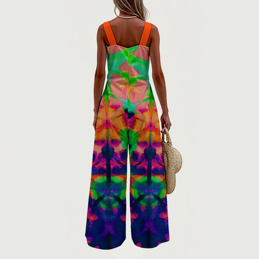All-Over Print Women's Wide-Leg Jumpsuit