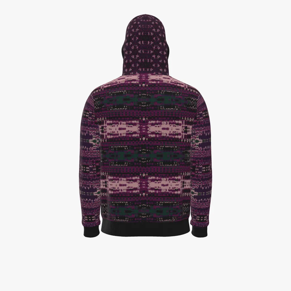 Merino Zip Up Hoodie - Burgundy