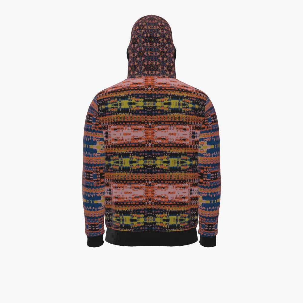 Merino Zip Up Hoodie - Orange