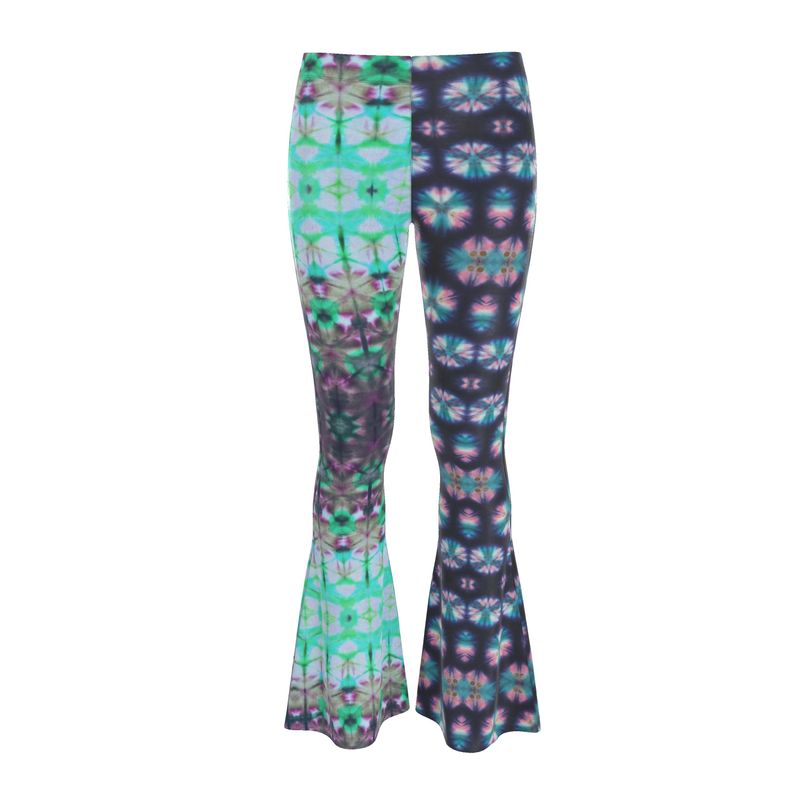 Indigo Shibori Velvet Flare Pants