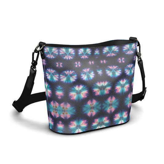Large Leather Shibori Tote Shoulder Bag