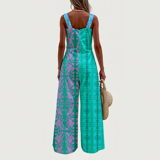 All-Over Print Women's Wide-Leg Jumpsuit
