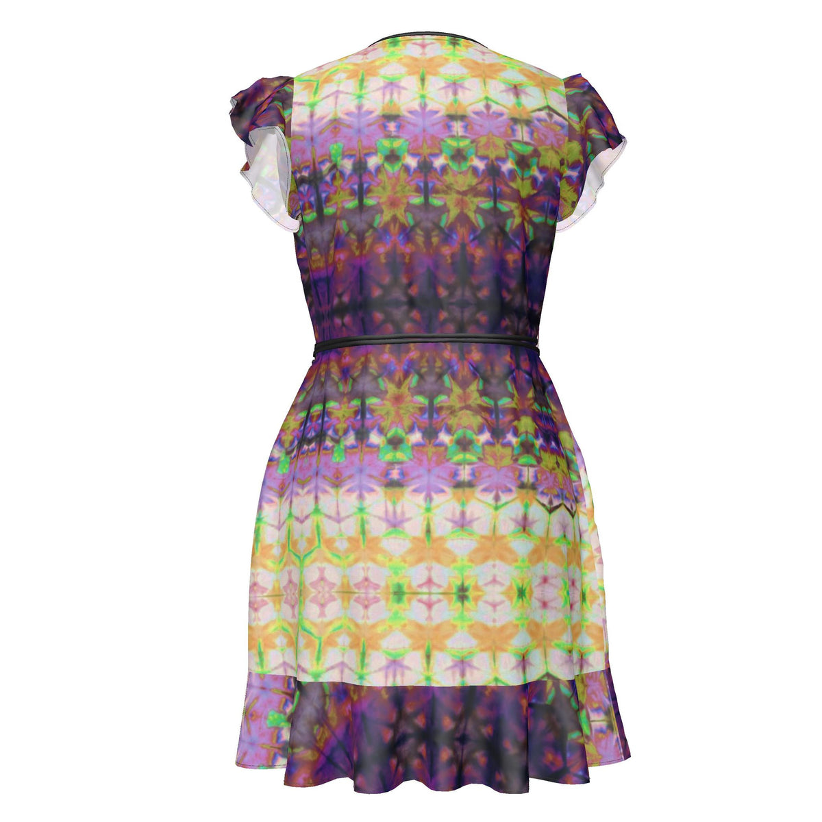 Sunset Orchid Silk Wrap Dress