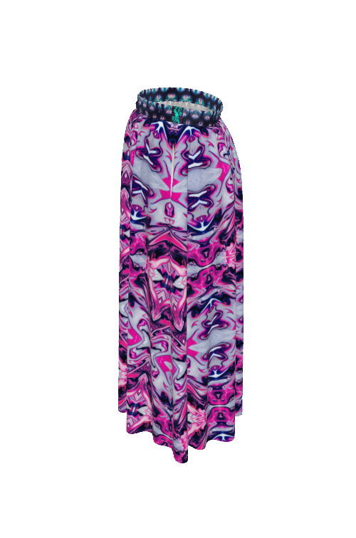 Purple Kaleidoscopic Long Skirt, with lining