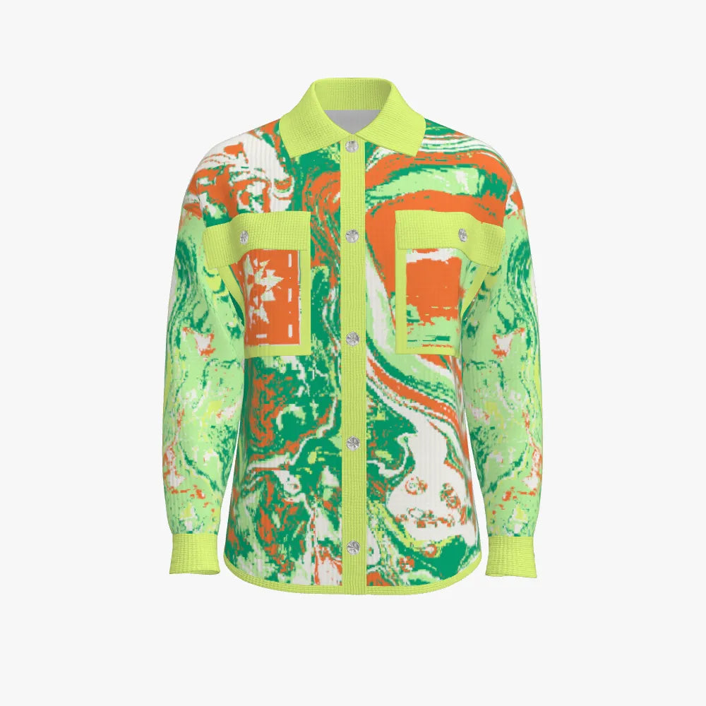 Unisex Marble Shacket