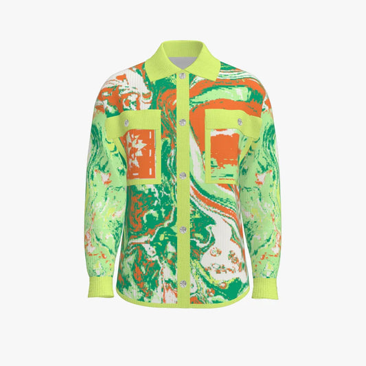Unisex Marble Shacket