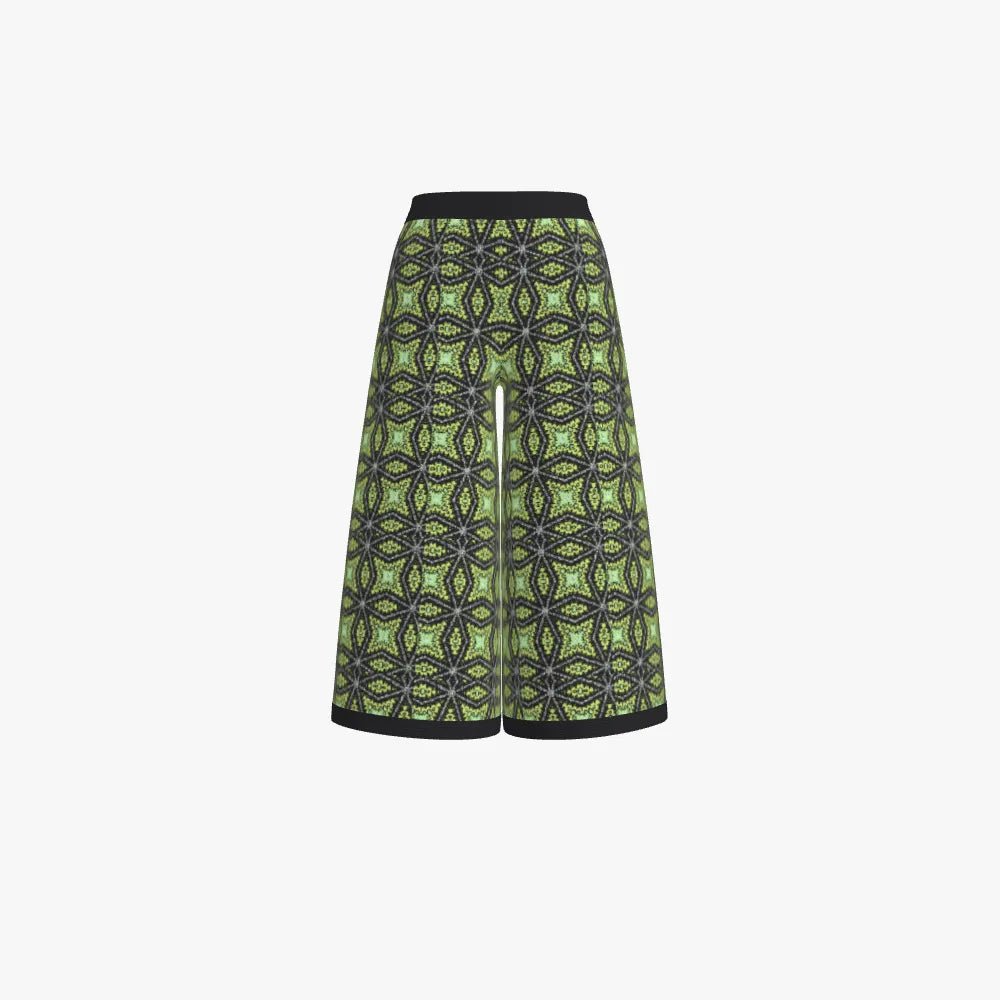 Green Gold Knitted Culottes