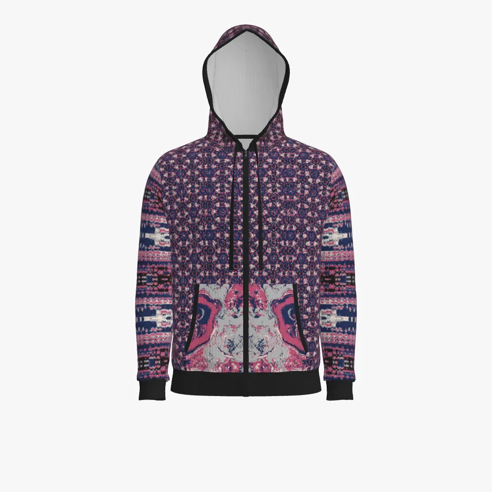 Merino Zip Up Hoodie - Navy