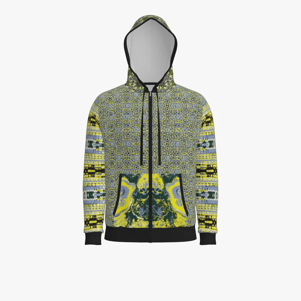 Merino Zip Up Hoodie - Yellow