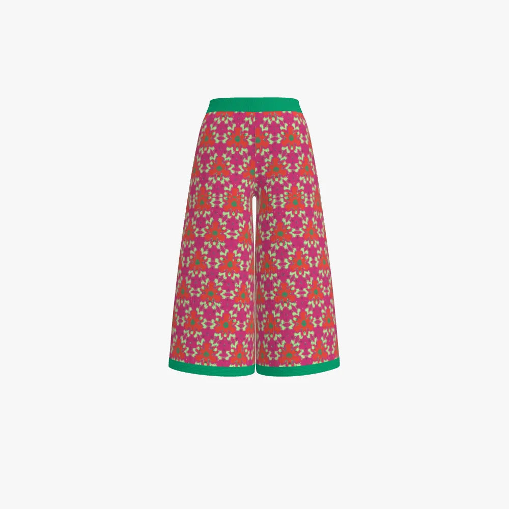 Red and Green Women's Culottes