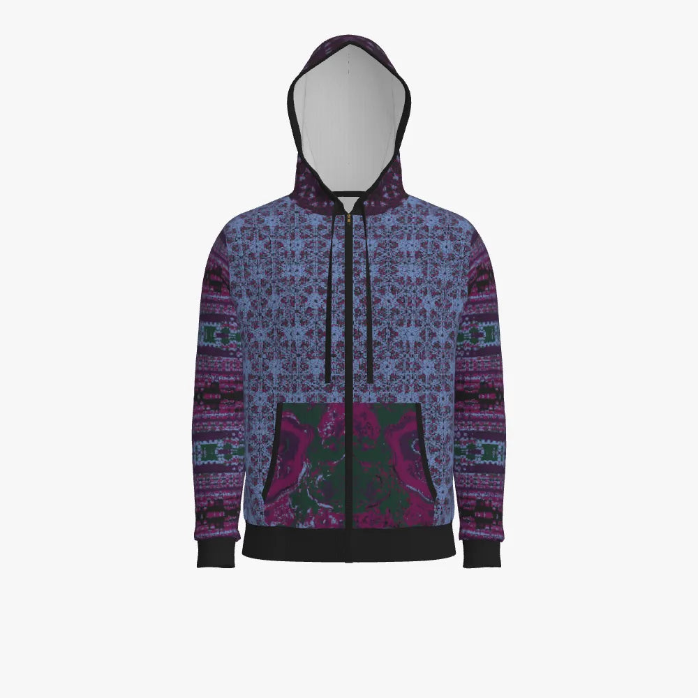 Merino Zip Up Hoodie - Purple