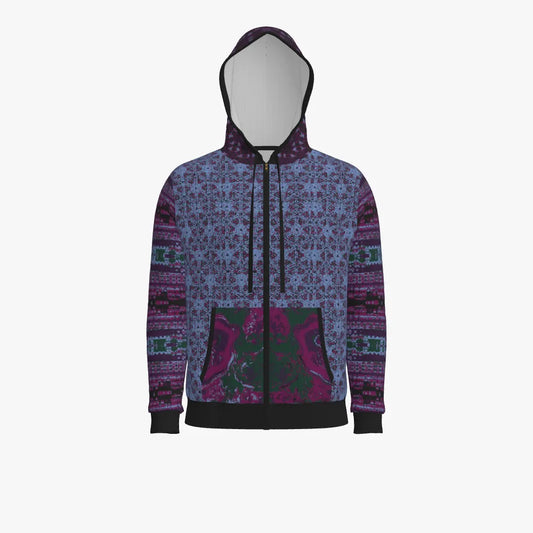Merino Zip Up Hoodie - Purple