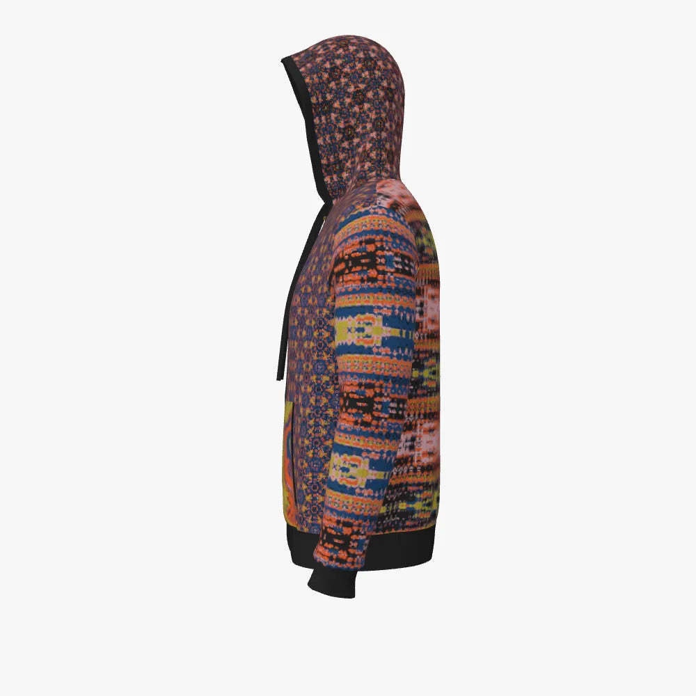 Merino Zip Up Hoodie - Orange